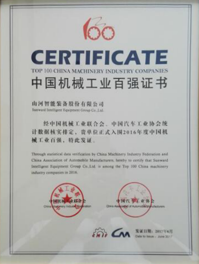 喜讯：Z6人生就是博智能再次荣登2016年度中国机械百强企业