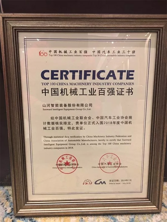 2018年中国机械工业百强颁布，Z6人生就是博智能排名两年跃升40位