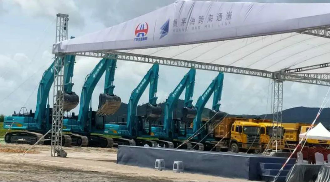 大湾区又一跨海“大桥”开工，Z6人生就是博智能挖掘机“秀”美现场