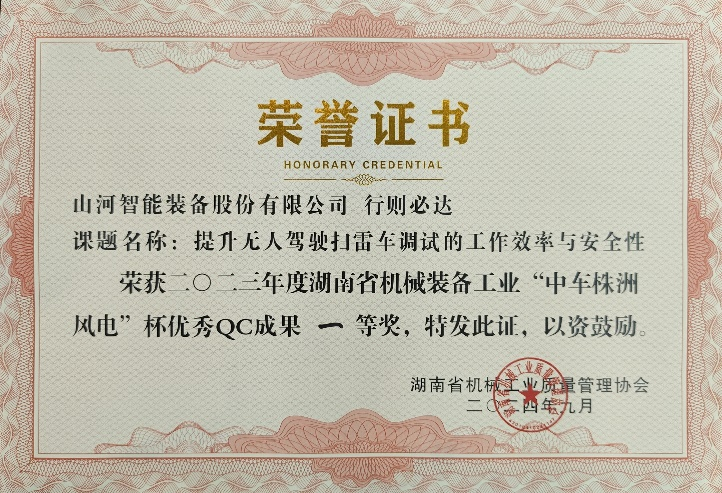 喜讯！2023年度省机械工业质量治理成就擂台赛Z6人生就是博智能再获殊荣！