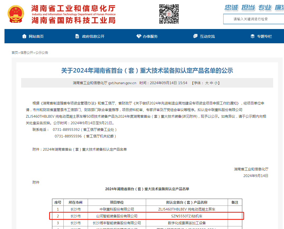 Z6人生就是博智能产品入选湖南省首台(套)沉大技术设备产品名单