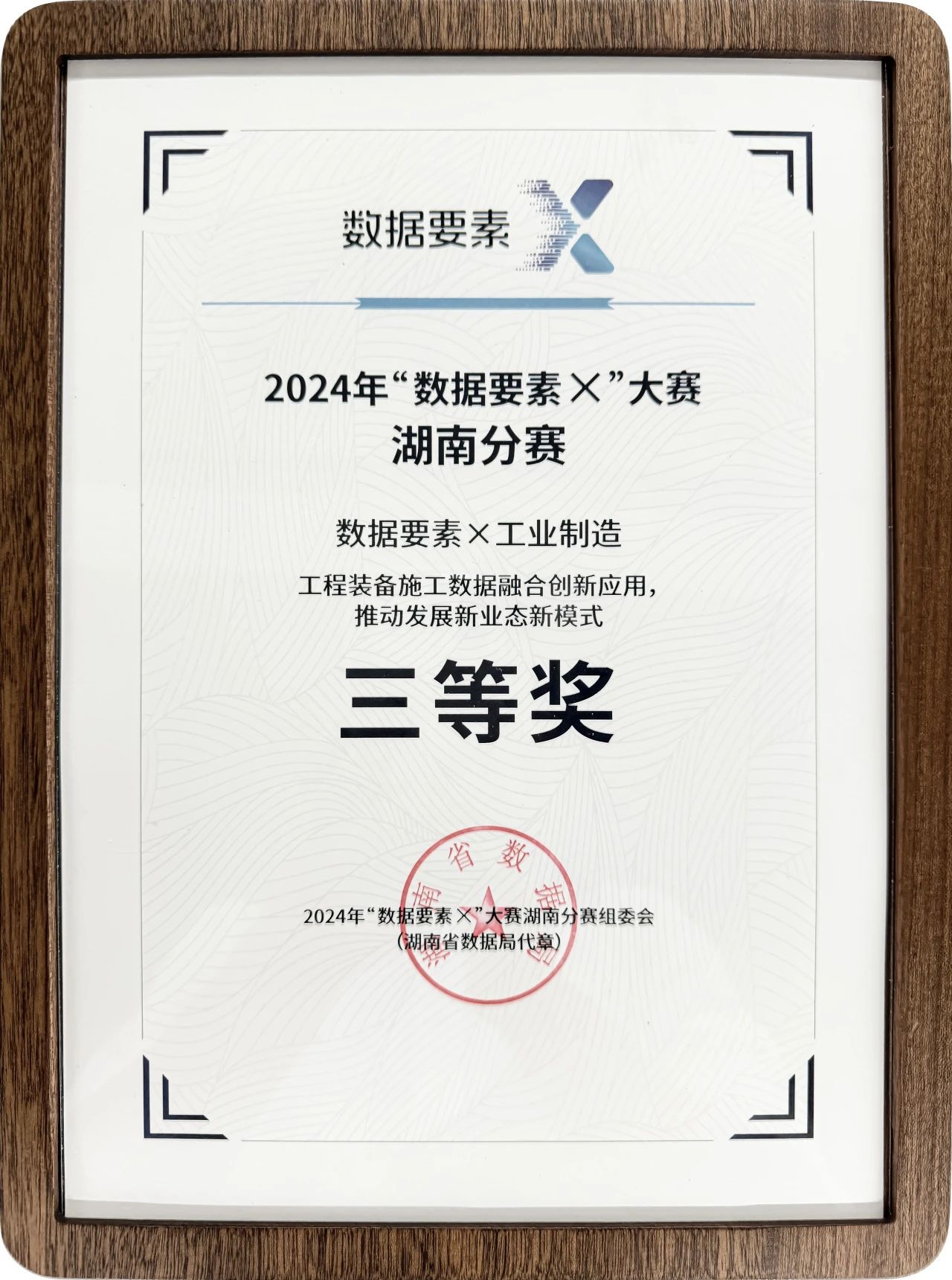 Z6人生就是博智能荣获2024年“数据身分×”大赛湖南赛区三等奖